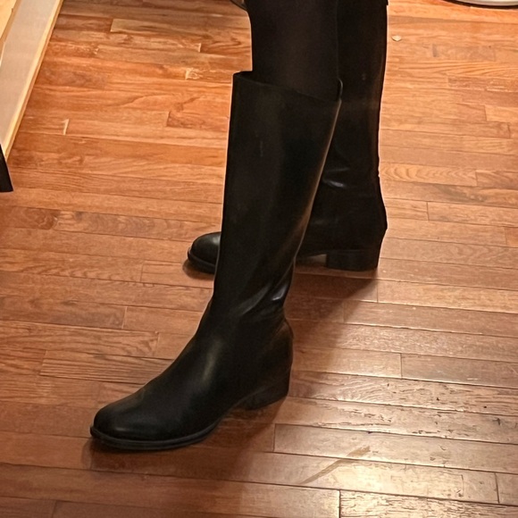 Black leather riding boots from the 90s size 8/8.5 w - Picture 5 of 6